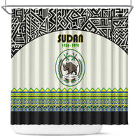 Sudan 1956-1970 Shower Curtain With African Pattern - Wonder Print Shop