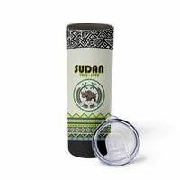 Personalized Sudan 1956-1970 Skinny Tumbler With African Pattern - Wonder Print Shop