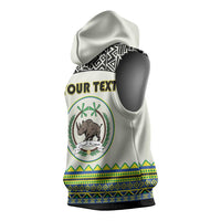 Personalized Sudan 1956-1970 Sleeveless Hoodie With African Pattern - Wonder Print Shop