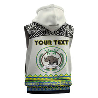 Personalized Sudan 1956-1970 Sleeveless Zip Hoodie With African Pattern - Wonder Print Shop