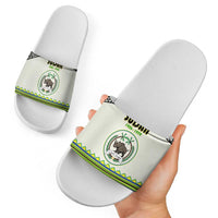 Sudan 1956-1970 Slide Sandals With African Pattern - Wonder Print Shop