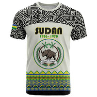 Personalized Sudan 1956-1970 T Shirt With African Pattern - Wonder Print Shop