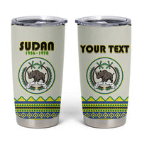 Personalized Sudan 1956-1970 Tumbler Cup With African Pattern - Wonder Print Shop