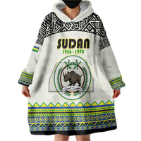 Personalized Sudan 1956-1970 Wearable Blanket Hoodie With African Pattern - Wonder Print Shop