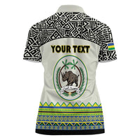 Personalized Sudan 1956-1970 Women Polo Shirt With African Pattern - Wonder Print Shop
