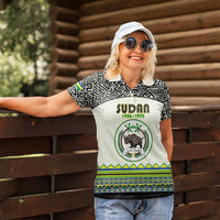 Personalized Sudan 1956-1970 Women Polo Shirt With African Pattern - Wonder Print Shop