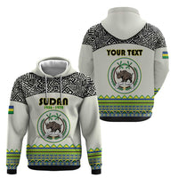 Personalized Sudan 1956-1970 Zip Hoodie With African Pattern - Wonder Print Shop