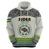 Personalized Sudan 1956-1970 Zip Hoodie With African Pattern - Wonder Print Shop