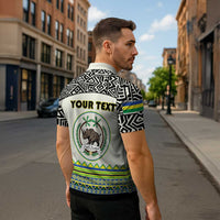 Personalized Sudan 1956-1970 Zipper Polo Shirt With African Pattern - Wonder Print Shop