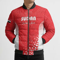 Custom Sudan Football Bomber Puffer Jacket Come On Falcons of Jediane - Wonder Print Shop