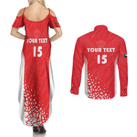 Custom Sudan Football Couples Matching Summer Maxi Dress and Long Sleeve Button Shirt Come On Falcons of Jediane - Wonder Print Shop