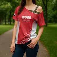 Custom Sudan Football Cross Shoulder Shirt Come On Falcons of Jediane - Wonder Print Shop