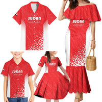 Custom Sudan Football Family Matching Mermaid Dress and Hawaiian Shirt Come On Falcons of Jediane - Wonder Print Shop