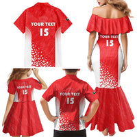 Custom Sudan Football Family Matching Mermaid Dress and Hawaiian Shirt Come On Falcons of Jediane - Wonder Print Shop