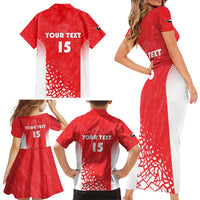 Custom Sudan Football Family Matching Short Sleeve Bodycon Dress and Hawaiian Shirt Come On Falcons of Jediane - Wonder Print Shop