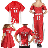 Custom Sudan Football Family Matching Summer Maxi Dress and Hawaiian Shirt Come On Falcons of Jediane - Wonder Print Shop