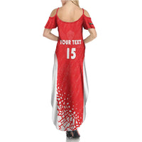 Custom Sudan Football Family Matching Summer Maxi Dress and Hawaiian Shirt Come On Falcons of Jediane - Wonder Print Shop