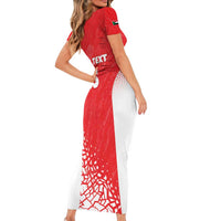 Custom Sudan Football Short Sleeve Bodycon Dress Come On Falcons of Jediane - Wonder Print Shop