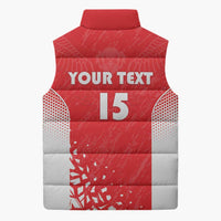 Custom Sudan Football Sleeveless Puffer Jacket Come On Falcons of Jediane - Wonder Print Shop
