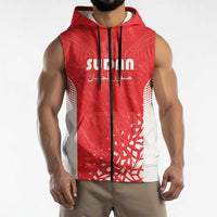 Custom Sudan Football Sleeveless Zip Hoodie Come On Falcons of Jediane - Wonder Print Shop