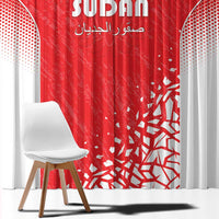 Sudan Football Window Curtain Come On Falcons of Jediane - Wonder Print Shop