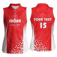 Custom Sudan Football Women Sleeveless Polo Shirt Come On Falcons of Jediane - Wonder Print Shop