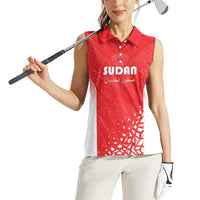 Custom Sudan Football Women Sleeveless Polo Shirt Come On Falcons of Jediane - Wonder Print Shop