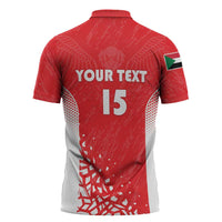 Custom Sudan Football Zipper Polo Shirt Come On Falcons of Jediane - Wonder Print Shop
