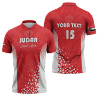 Custom Sudan Football Zipper Polo Shirt Come On Falcons of Jediane - Wonder Print Shop