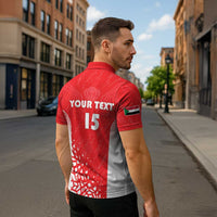 Custom Sudan Football Zipper Polo Shirt Come On Falcons of Jediane - Wonder Print Shop