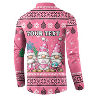 Personalised Germany Christmas Button Sweatshirt Cute Pink Gnome Frohe Weihnachten - Wonder Print Shop