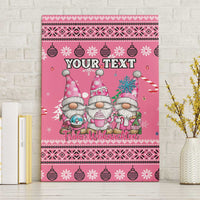 Personalised Germany Christmas Canvas Wall Art Cute Pink Gnome Frohe Weihnachten - Wonder Print Shop