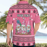 Personalised Germany Christmas Hawaiian Shirt Cute Pink Gnome Frohe Weihnachten - Wonder Print Shop