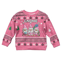 Personalised Germany Christmas Kid Ugly Christmas Sweater Cute Pink Gnome Frohe Weihnachten - Wonder Print Shop