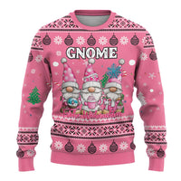 Personalised Germany Christmas Ugly Christmas Sweater Cute Pink Gnome Frohe Weihnachten - Wonder Print Shop