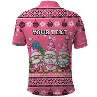 Personalised Germany Christmas Polo Shirt Cute Pink Gnome Frohe Weihnachten - Wonder Print Shop