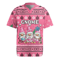 Personalised Germany Christmas Rugby Jersey Cute Pink Gnome Frohe Weihnachten - Wonder Print Shop