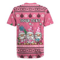 Personalised Germany Christmas Rugby Jersey Cute Pink Gnome Frohe Weihnachten - Wonder Print Shop