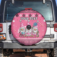 Personalised Germany Christmas Spare Tire Cover Cute Pink Gnome Frohe Weihnachten - Wonder Print Shop