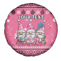 Personalised Germany Christmas Spare Tire Cover Cute Pink Gnome Frohe Weihnachten - Wonder Print Shop