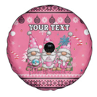 Personalised Germany Christmas Spare Tire Cover Cute Pink Gnome Frohe Weihnachten - Wonder Print Shop