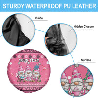 Personalised Germany Christmas Spare Tire Cover Cute Pink Gnome Frohe Weihnachten - Wonder Print Shop