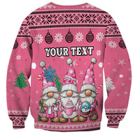 Personalised Germany Christmas Sweatshirt Cute Pink Gnome Frohe Weihnachten - Wonder Print Shop