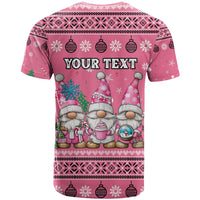 Personalised Germany Christmas T Shirt Cute Pink Gnome Frohe Weihnachten - Wonder Print Shop