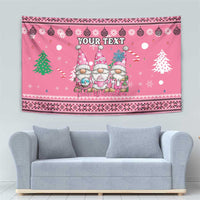 Personalised Germany Christmas Tapestry Cute Pink Gnome Frohe Weihnachten - Wonder Print Shop