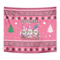 Personalised Germany Christmas Tapestry Cute Pink Gnome Frohe Weihnachten - Wonder Print Shop