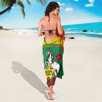 Personalised Burkina Faso Republic Day Sarong Happy 66th Anniversary with White Stallion - Wonder Print Shop