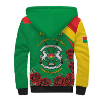 Personalised Burkina Faso Republic Day Sherpa Hoodie Happy 66th Anniversary with White Stallion - Wonder Print Shop