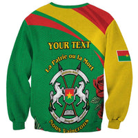 Personalised Burkina Faso Republic Day Sweatshirt Happy 66th Anniversary with White Stallion - Wonder Print Shop