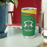 Personalised Burkina Faso Republic Day Tumbler Cup Happy 66th Anniversary with White Stallion - Wonder Print Shop